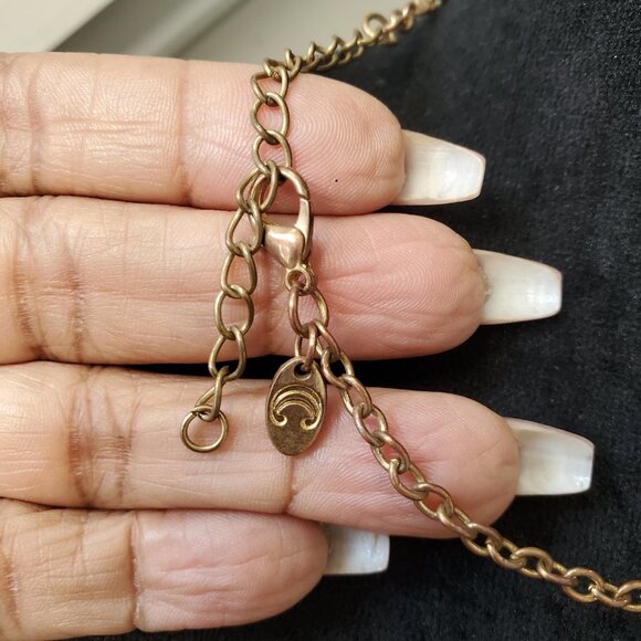 Women's Vintage Charming Charlie Ivory/Gray Tone Statement Necklace - Picture 9 of 9